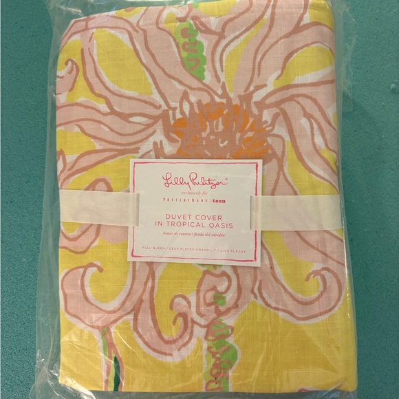Lilly Pulitzer Other - Lilly Pulitzer Vibrant Yellow and Pink Duvet Cover